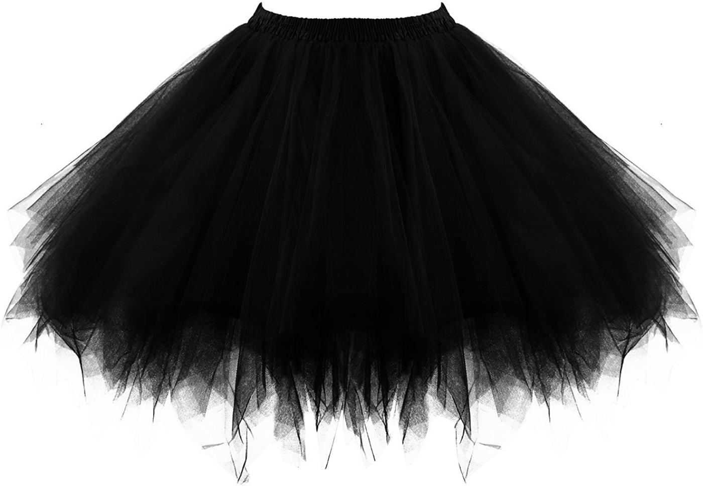 Honeystore Women's Short Vintage Ballet Bubble Puffy Tutu Petticoat Skirt