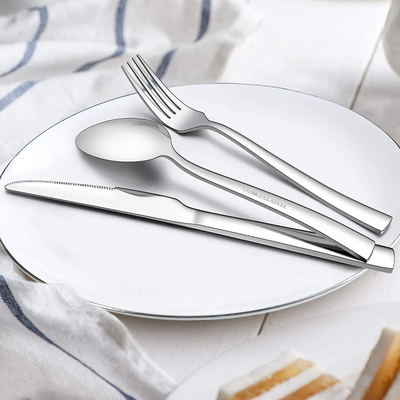 36-Piece Stainless Steel Flatware Set With Serving Utensils