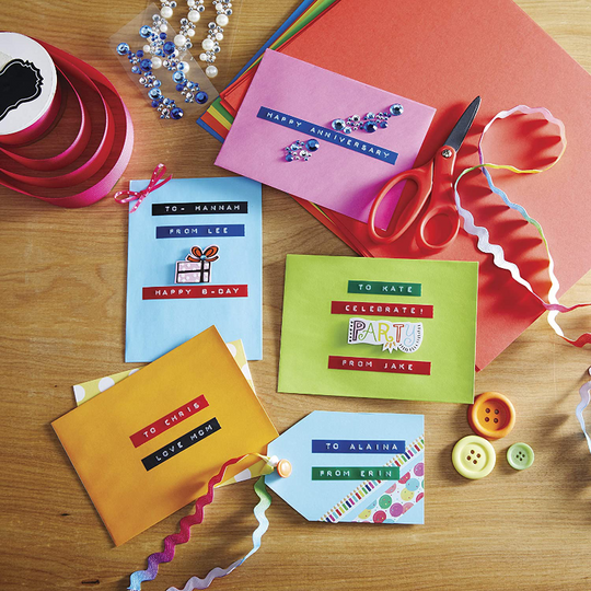 Embossing Pro Label Maker With 3 DYMO Label Tapes Starter Kit