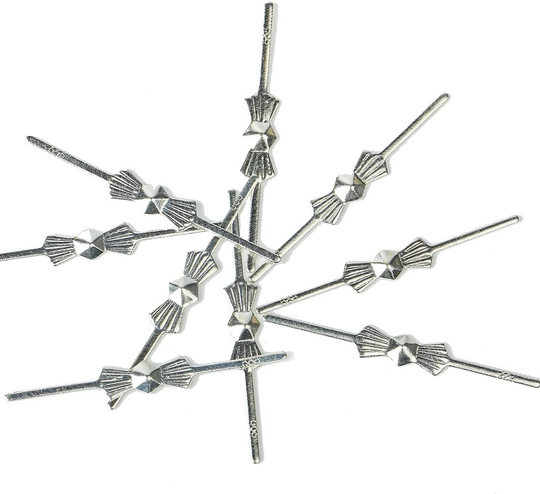 H&D 300pcs Chrome Bow Tie Clips Metal Butterfly Clips for Fastening Crystals, Chandelier Crystals, Lamp,Ceiling Light Crystals (33mm, Silver)