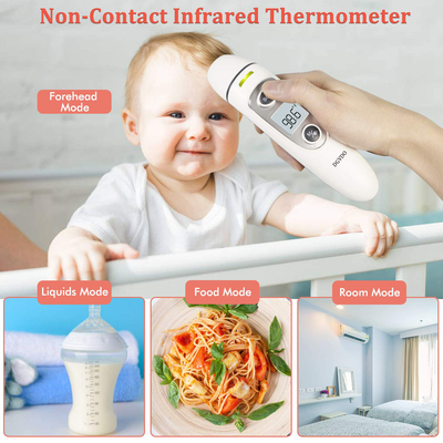 Non-Contact Forehead Thermometers, No Touch Digital Infrared Thermometer for Adults, Kids and Baby, Touchless Thermometer Within 0.4 Inch Distance, Fever Alarm, Memory Function