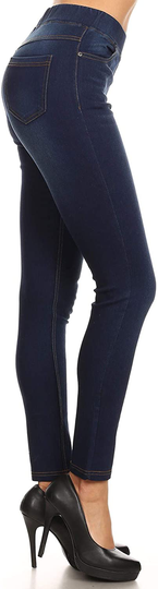 Women's High Waisted Stretchy Slimming Pull-On Skinny Denim Jegging Jean Legging