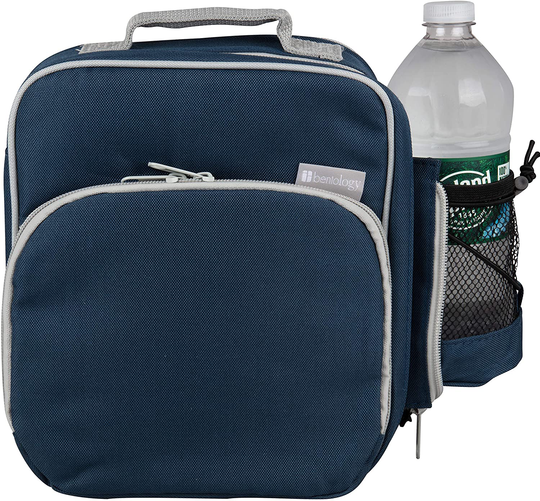 Bentology Lunch Box for Kids - Insulated Lunch Bag Tote With Handle and Pockets - Fits Bento Boxes - Pirate Skulls