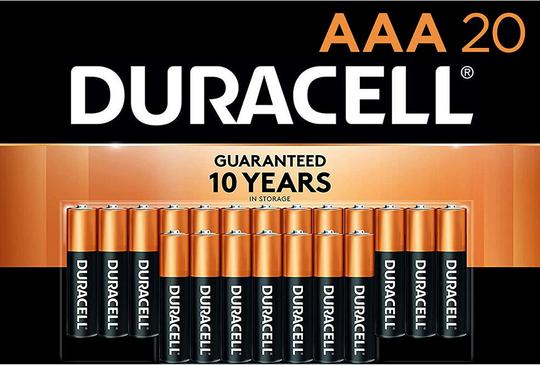 Duracell - CopperTop AAA Alkaline Batteries - Long Lasting, All-Purpose Triple A Battery for Household and Business - 20 Count