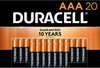 Duracell - CopperTop AAA Alkaline Batteries - Long Lasting, All-Purpose Triple A Battery for Household and Business - 20 Count