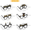 12Pcs Happy New Year Eyeglasses 2022 New Year Glasses Fancy Decorative Glasses New Year Party Favors for 2022 New Year's Eve Party Supplies