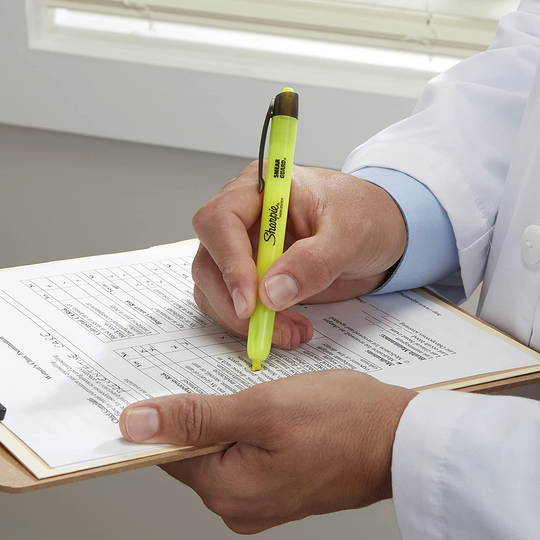 Sharpie Liquid Retractable Highlighters Assorted Colors | Chisel Tip Highlighter Pens, 8 Count