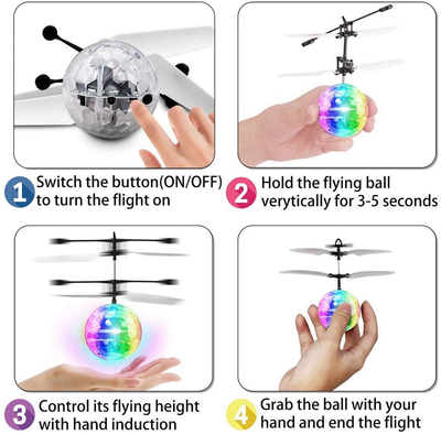 Flying Ball, 2 Pack Kids RC Toys Helicopter with Remote Controller Flying Toys Recharge Light Up Ball Mini Drones Holiday Christmas Stocking Stuffers for Kids Boys Xmas Gifts Indoor Outdoor Games