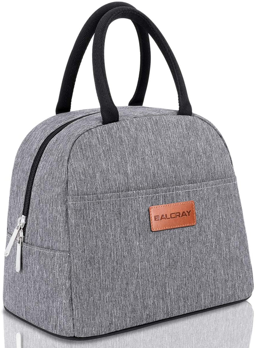 BALORAY Lunch Bag Tote Bag Lunch Bag for Women Lunch Box Insulated Lunch Container (Grey)