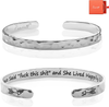 Carviell Bracelets for Women, Personalized Gifts for Her, Mom, Best Friend, Inspirational Friendship Cuff for Teen Girls, Engraved, Birthday Gift Jewelry