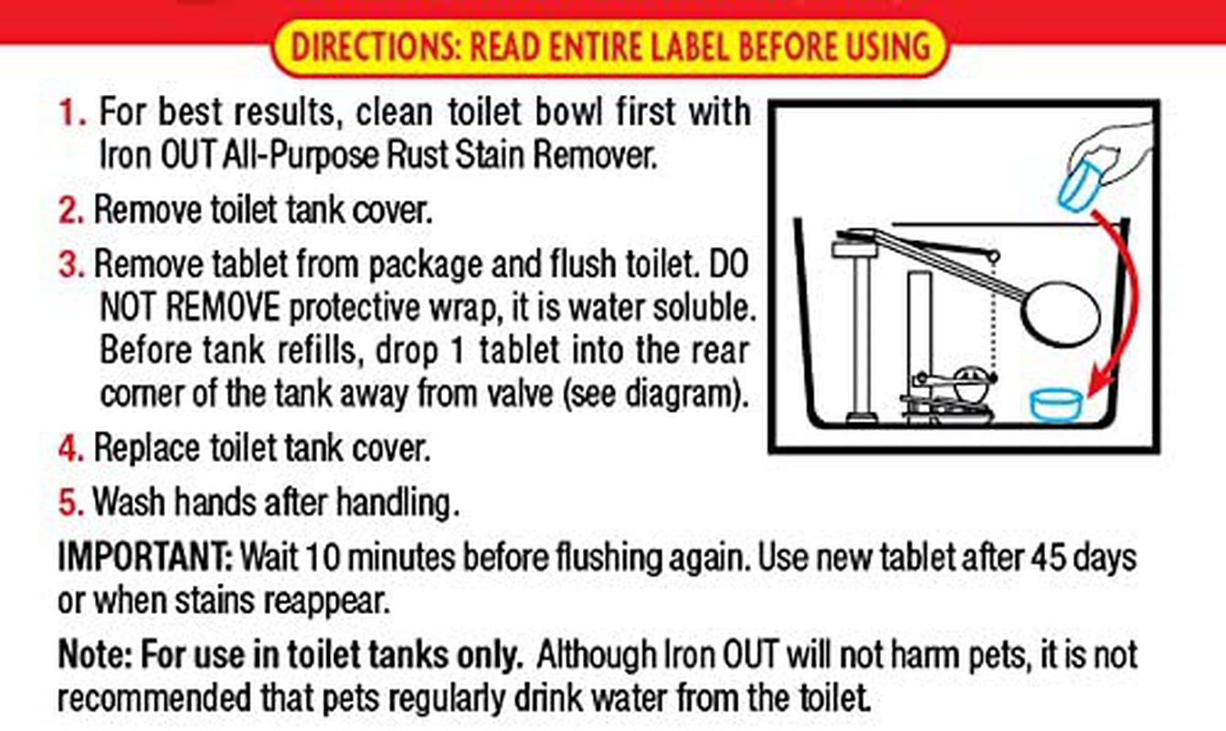 Super Iron Out AT12N Automatic Toilet Bowl Cleaner-Rust and Hard Water Stain Repellent Cleans with Each Flush