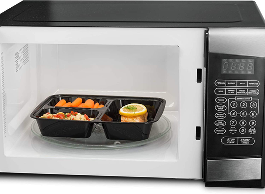 EZ Prepa [20 Pack] 32oz 3 Compartment Meal Prep Containers with Lids - Bento Box