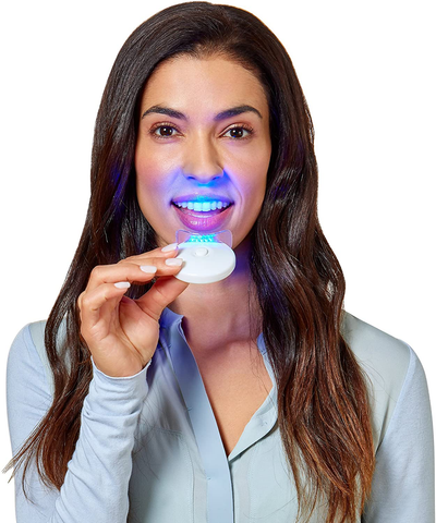 AuraGlow Teeth Whitening Accelerator Light, 5X More Powerful Blue LED Light, Whiten Teeth Faster