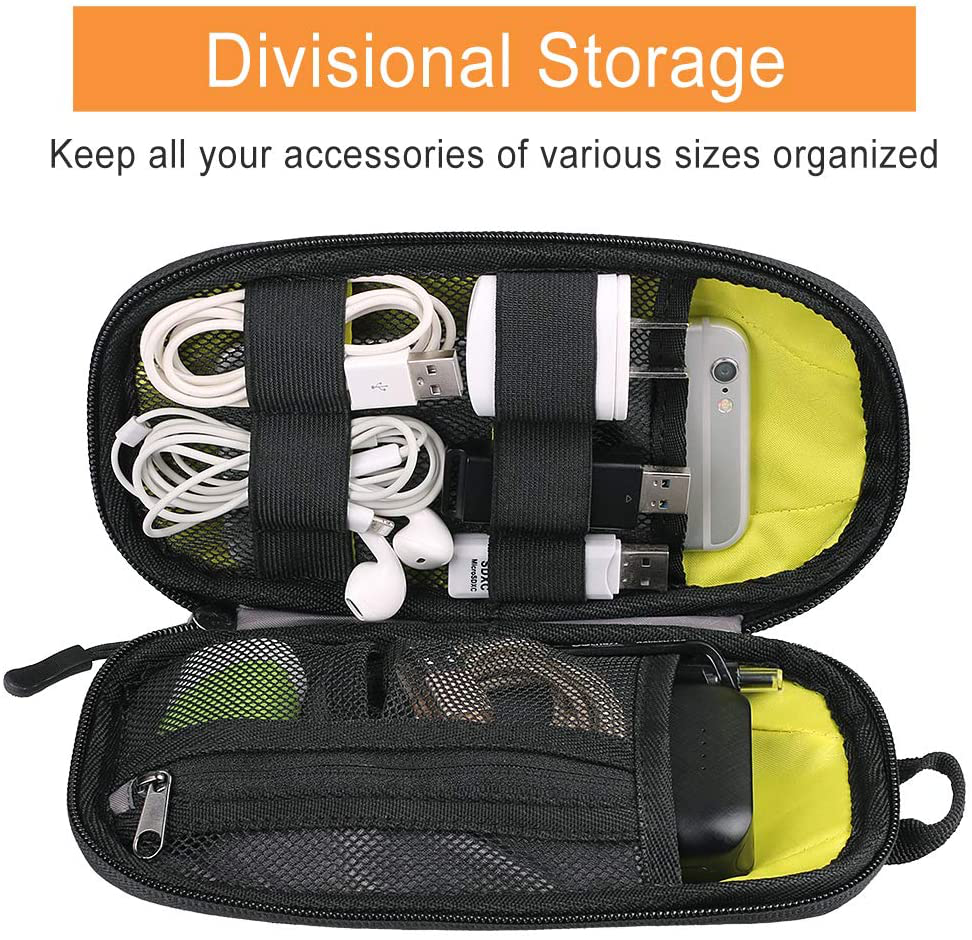 Twod Electronic Organizer Travel Universal Accessories Storage Bag Portable for Hard Drives, Cables, Memory Sticks, Charger, Phone, USB,SD Cards