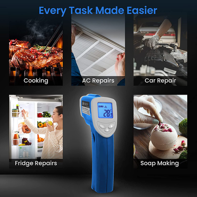 Etekcity Infrared Thermometer 774 (Not for Human) Temperature Gun Non-Contact for Cooking, Home Repairs, Maintenance-58 (50℃ to 380℃), 58℉ to 716℉ (-50℃ to 380℃), Yellow