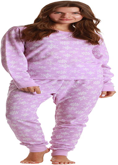 Just Love Women's Thermal Underwear Pajamas Set