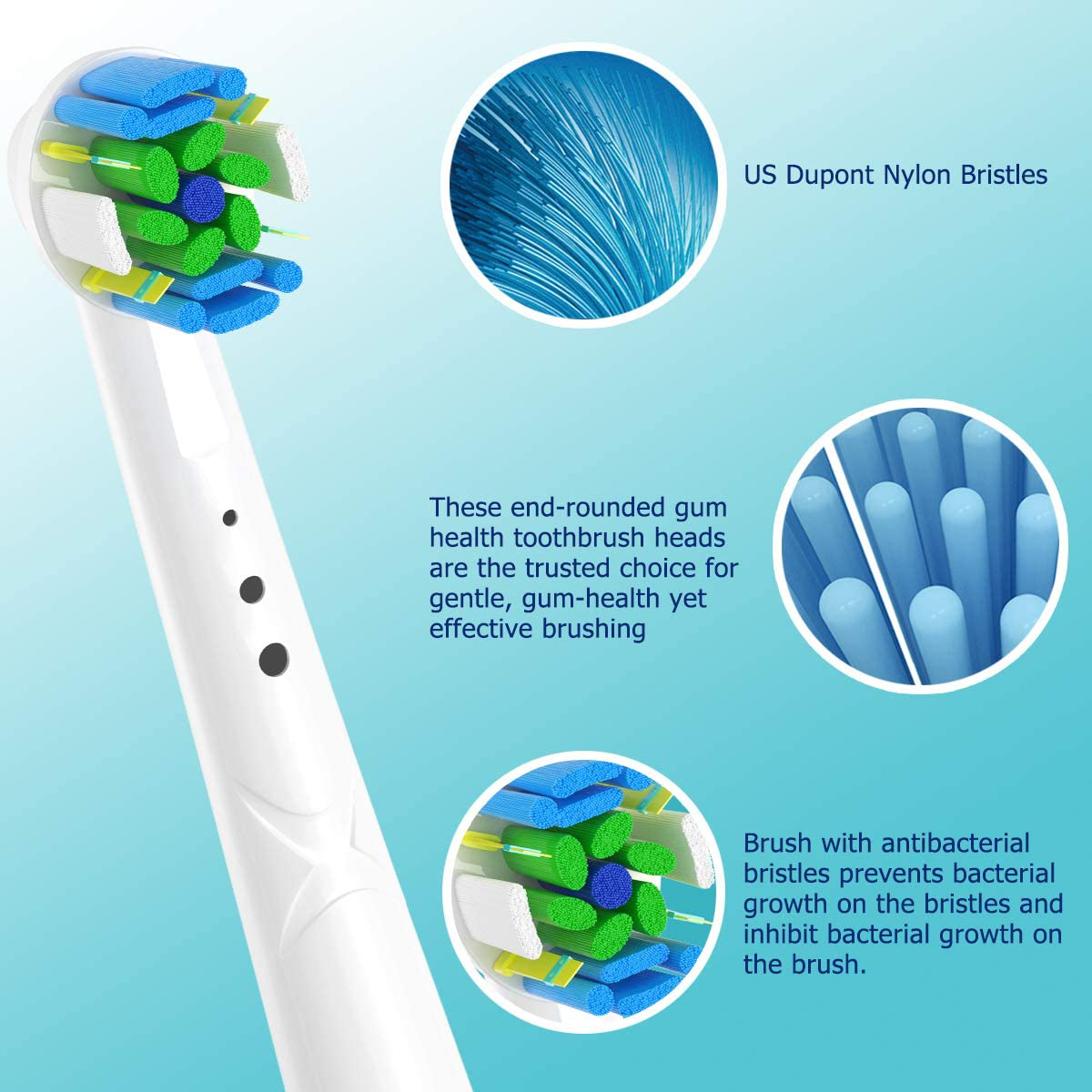 Replacement Toothbrush Heads Compatible with Oral B Braun Electric Toothbrush Handles Pro 1000 7000 1500, Smart Genius 8000 Vitality-16PCS