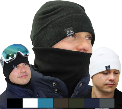 Temple Tape Tactical Fleece Watch Cap Beanie – Skull Cap Fleece Hat - Mens & Women