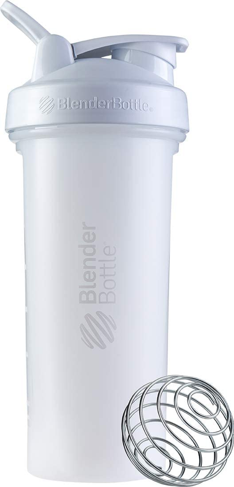 BlenderBottle Classic V2 Shaker Bottle Perfect for Protein Shakes and Pre Workout, 28-Ounce, White