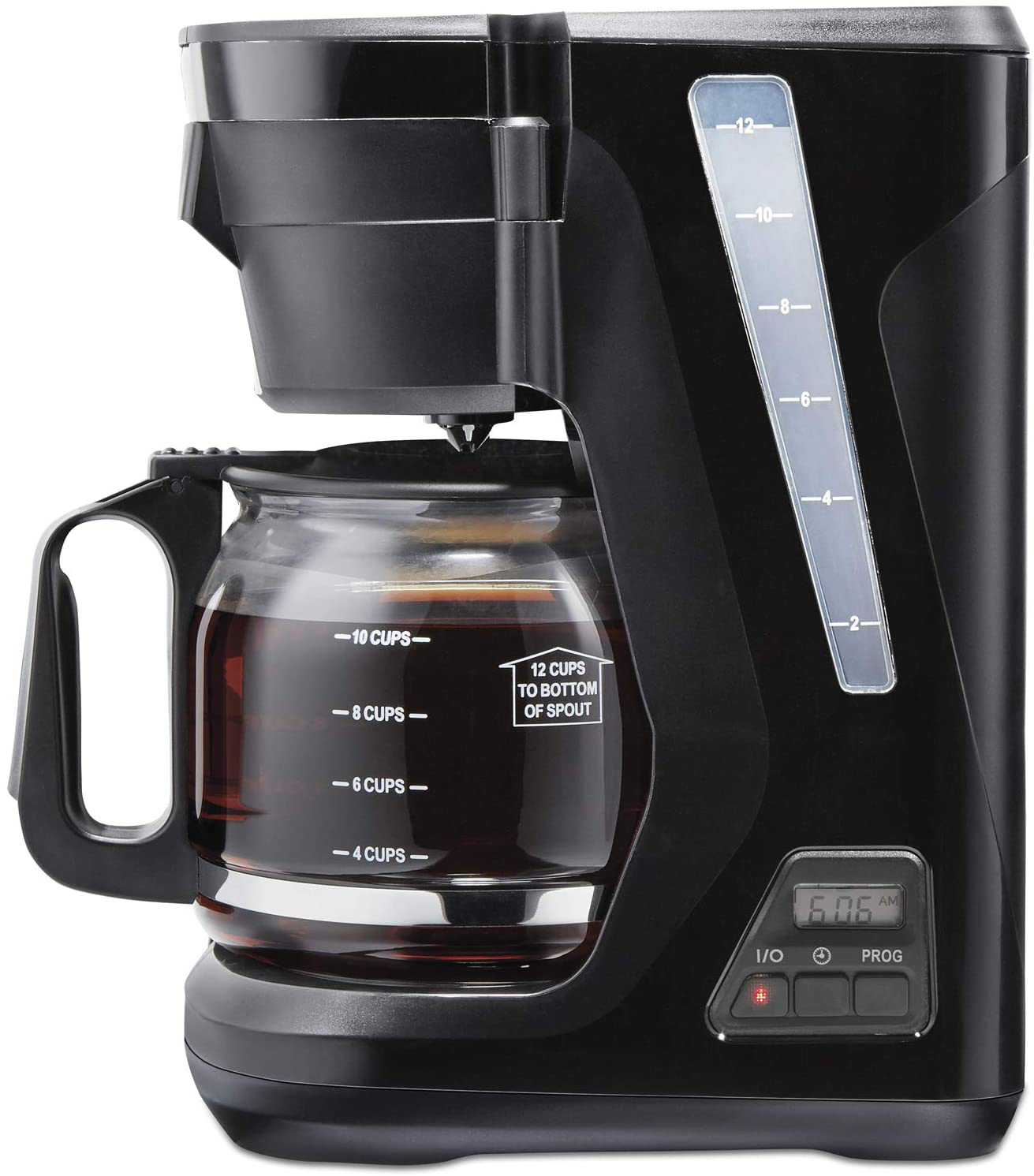 Proctor Silex FrontFill Compact 12 Cup Programmable Coffee Maker, Glass Carafe, Black (43685PS)