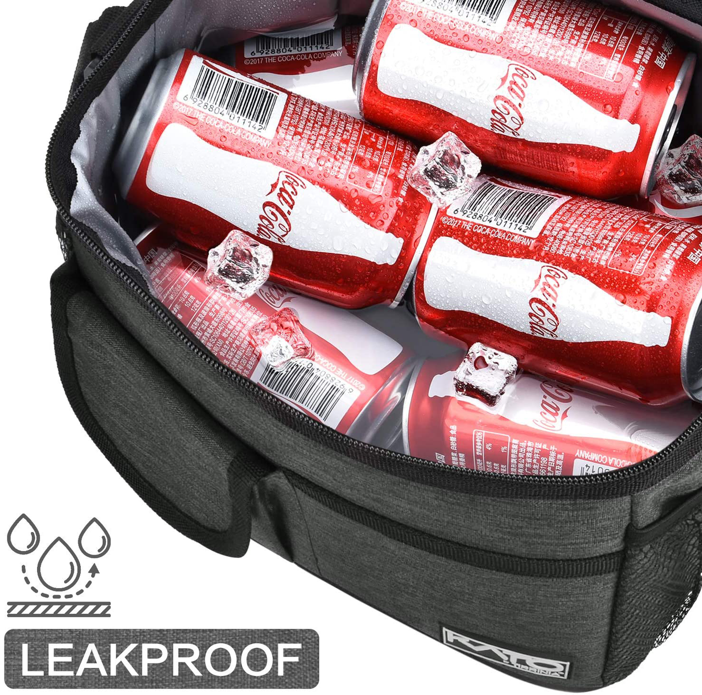 Insulated Lunch Box for Women Men, Leakproof Thermal Reusable Lunch Bag with 4 Pockets for Adult & Kids, Lunch Bag Cooler Tote for Office Work by Tirrinia, Black
