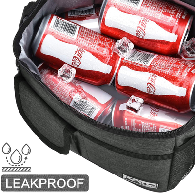Insulated Lunch Box for Women Men, Leakproof Thermal Reusable Lunch Bag with 4 Pockets for Adult & Kids, Lunch Bag Cooler Tote for Office Work by Tirrinia, Black