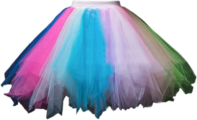 Honeystore Women's Short Vintage Ballet Bubble Puffy Tutu Petticoat Skirt