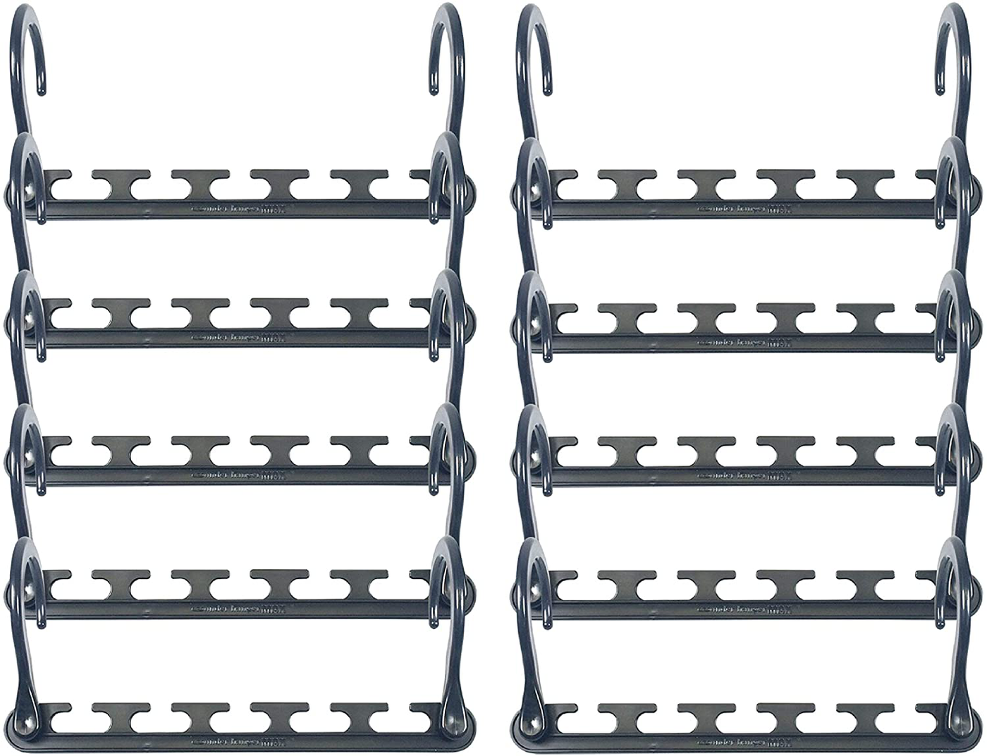 Wonder Hanger Max New & Improved, Pack of 24 – Triples Closet Space for Easy, Effortless, Wrinkle-Free Clothes, Comes Fully Assembled, White