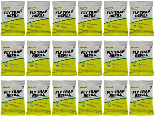 RESCUE! Reusable Fly Trap Refill – Outdoor Use - 18 Pack