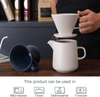 Coffee Maker Press Coffee Maker With Hand Coffee Pot Set Ceramic Coffee Filter Cup Drip Coffee Hand Pot-850Ml (white)