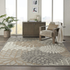 Nourison Aloha Indoor/Outdoor Floral Natural 2'3" x 12' Area Rug, (12' Runner)