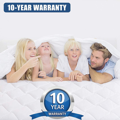 Twin XL Size Quilted Fitted Mattress Pad, Waterproof Breathable Cooling Mattress pad, Stretches up to 21 Inches Deep Pocket Hollow Alternative Filling Noiseless Mattress Cover