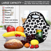 Neoprene Lunch Bags Insulated Lunch Tote Bags for Women Washable lunch container box for work picnic Lightweight Meal Prep Bags for Men Women (White daisy, Neoprene)