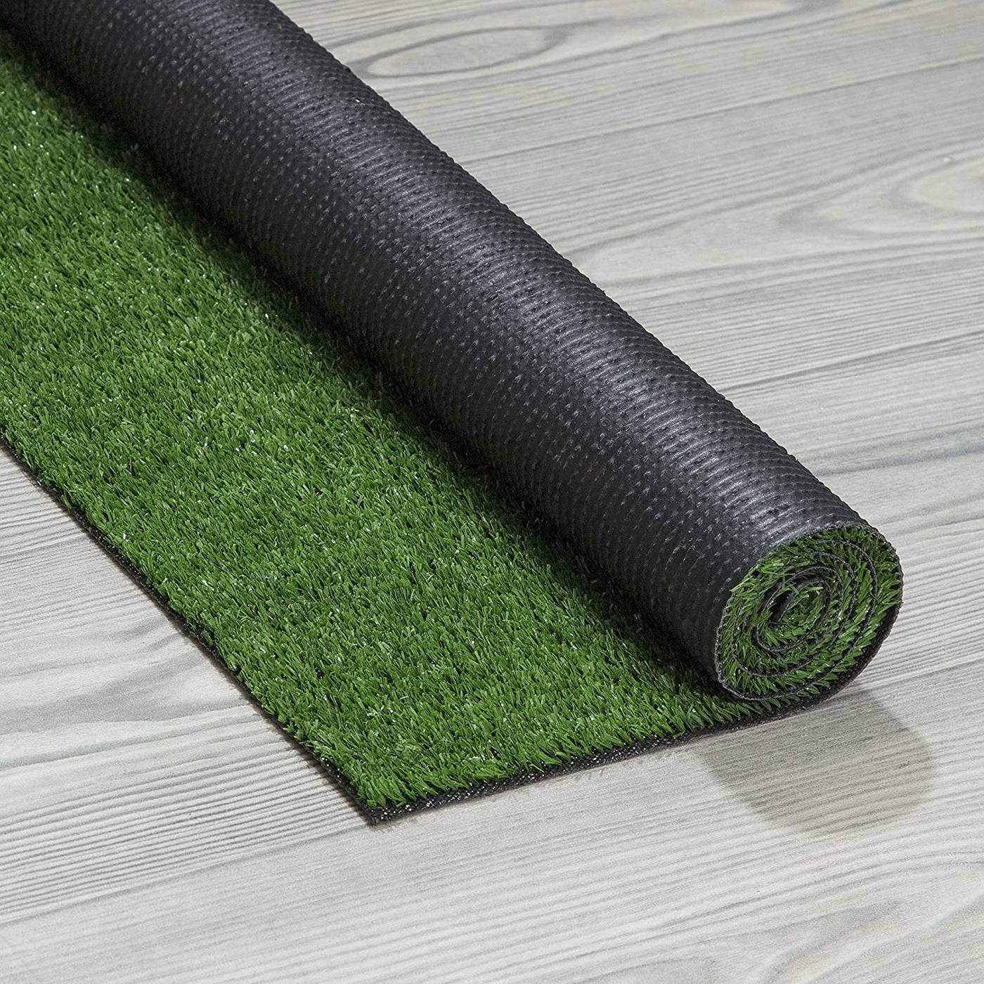 Ottomanson Evergreen Artificial Turf Area Rug, 2'7" X 7', Green