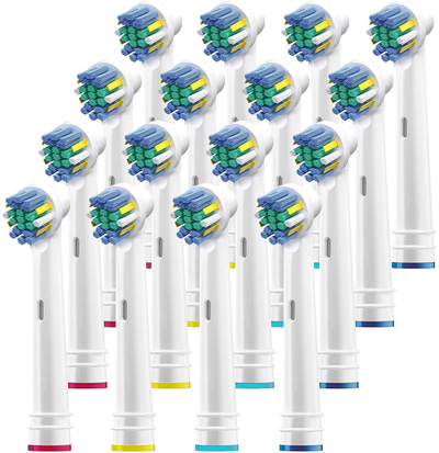 Replacement Brush Heads for Oral B Braun- Compatible with Oral-B White, Power, Clean, Kids, Soft, Black, Action, and more