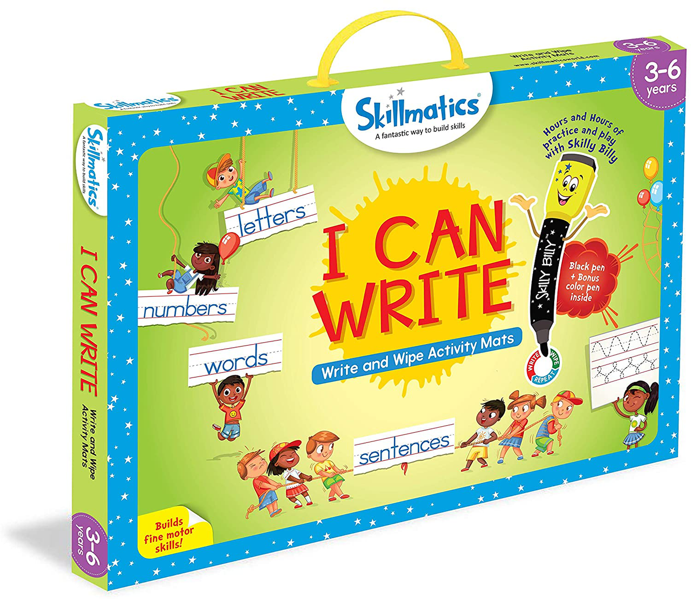 Skillmatics Educational Game : I Can Draw | Holiday Gifts & Preschool Learning for Kids Ages 3 to 6 | Reusable Activity Mats with 2 Dry Erase Markers