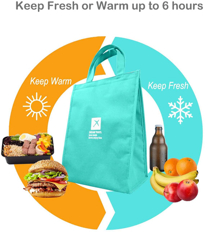 ZORCOR Lunch Bag Insulated Lunch Bag with Aluminum Foil Waterproof Adult Lunch Tote Box for Women&Men School Office Travel Picnic(Grey)