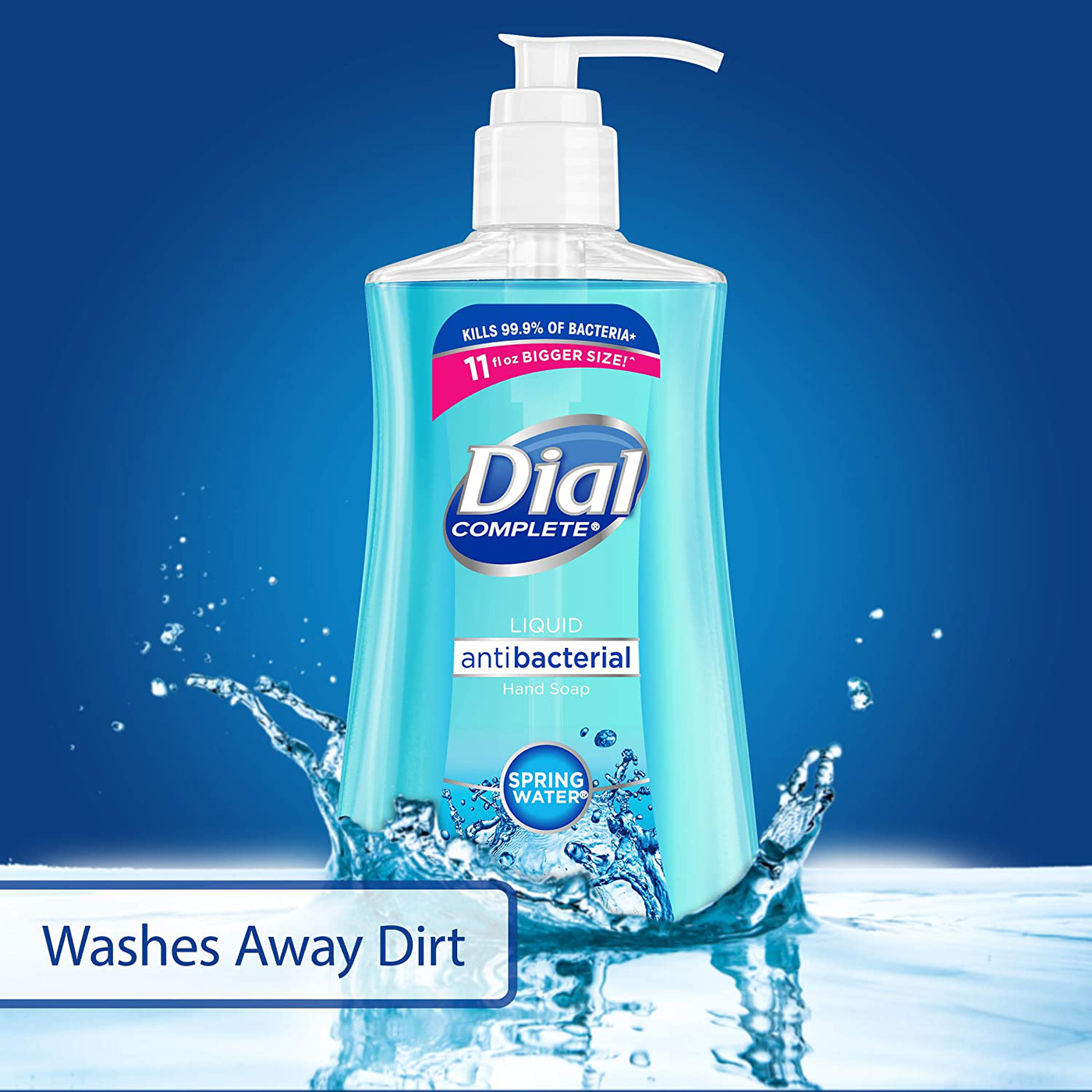 Dial Antibacterial Liquid Hand Soap, Spring Water, 11 Ounce (Pack of 4)