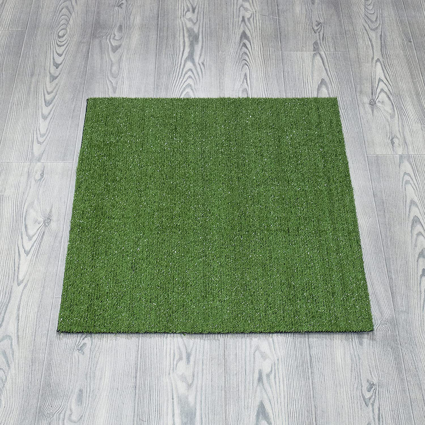 Ottomanson Grey Grass Collection Artificial Turf Runner Rug, 20" X 59", Grey