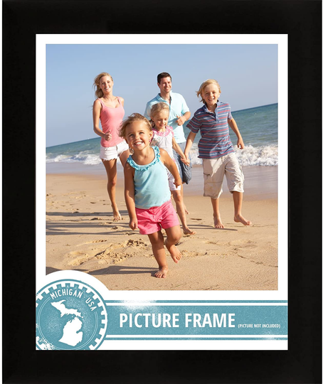Craig Frames 1WB3BK 16 by 20 Inch Picture Frame, Smooth Wrap Finish, 1 Inch Wide, Black