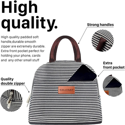 BALORAY Lunch Bag Tote Bag Lunch Bag for Women Lunch Box Insulated Lunch Container (Zebra pattern)