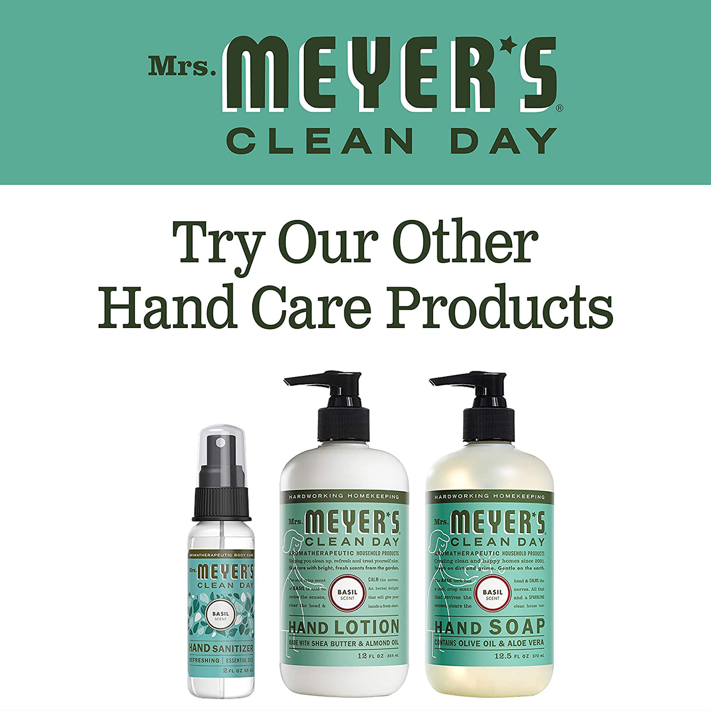 Mrs. Meyer's Clean Day Liquid Hand Soap Refill, Basil, 1 Pack