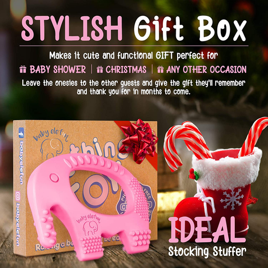 Teether Easy to Hold BPA Free Silicone Elephant 