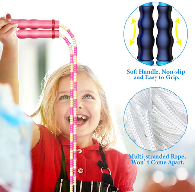 2 Pack Soft Beaded Skipping Rope - 9.8 ft