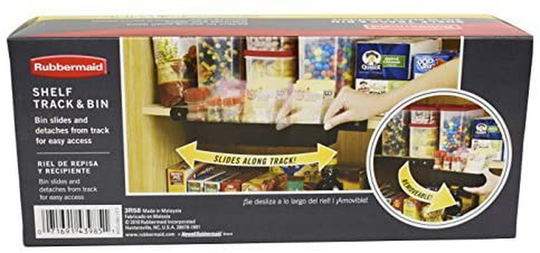 Rubbermaid Pantry Organization Shelf Track and Bin