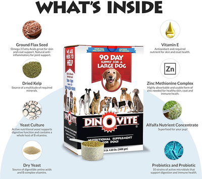 Dog Supplement - Immune + Digestive, Skin + Coat Support, Vitamins, Minerals, Omega 3