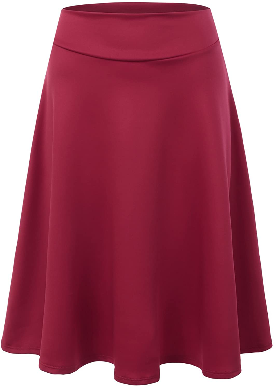 Doublju Womens High Waist Midi A-Line Skirt