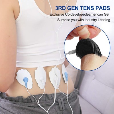 TENS/EMS Unit Pads 20 Pack Snap Electrode Pads NURSAL Tens Unit Replacement Pad Reuse More Than 30 Times