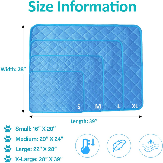 Pet Cooling Mat - Foldable Washable Cooling Pads for Indoor Outdoor