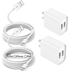 2 Pack Fast Chargers, 24W PD USB C Wall Charger Adapter with 2 Pack 6FT Type C to Lightning Cable Compatible with Iphone 14/13 Pro/13/12/12 & More